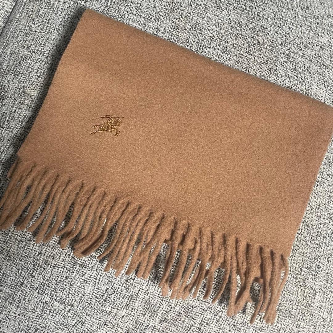 Burberry ベージュ マフラー 100%ラムウール 人気色