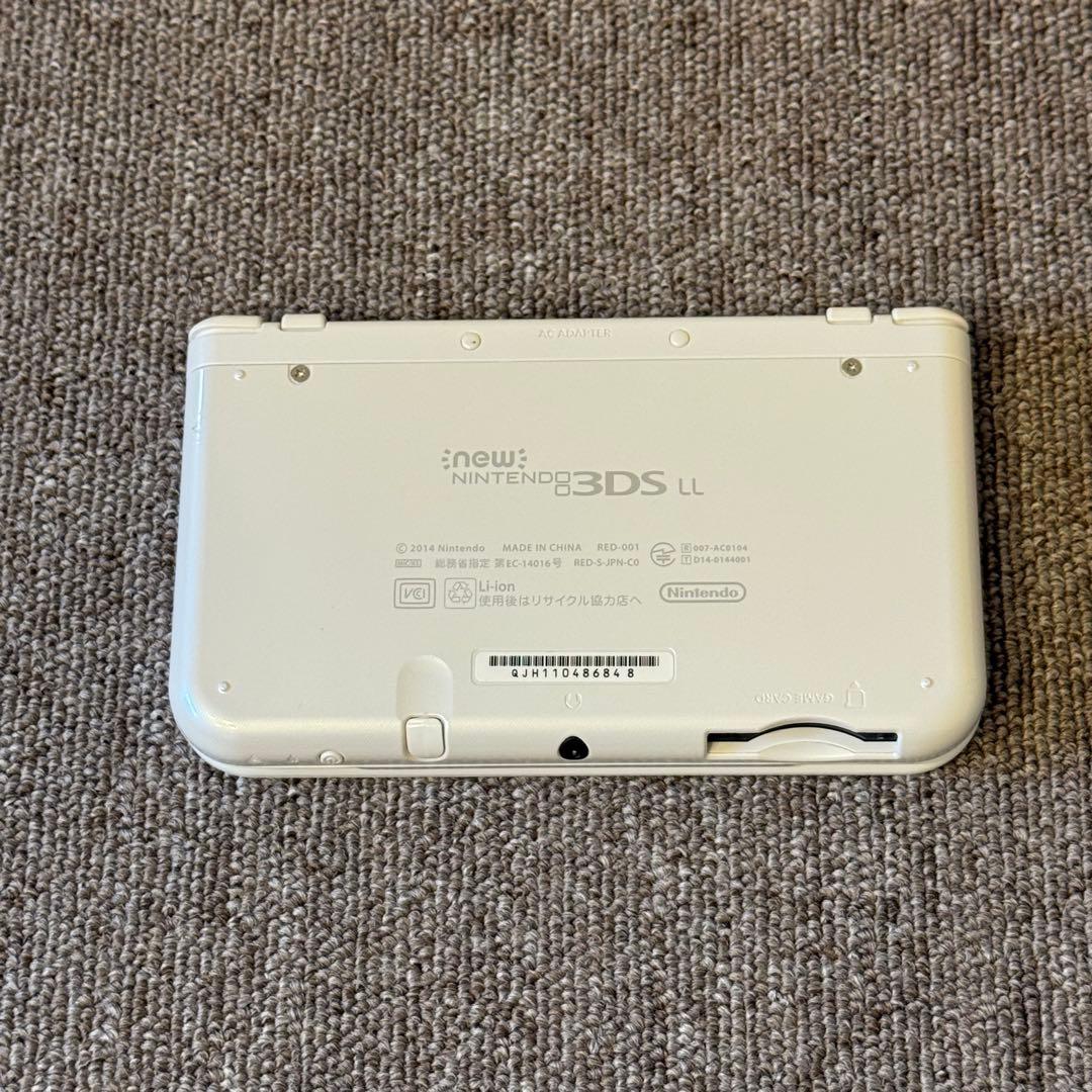【美品】Newニンテンドー3DS LL パールホワイト 上IPS搭載