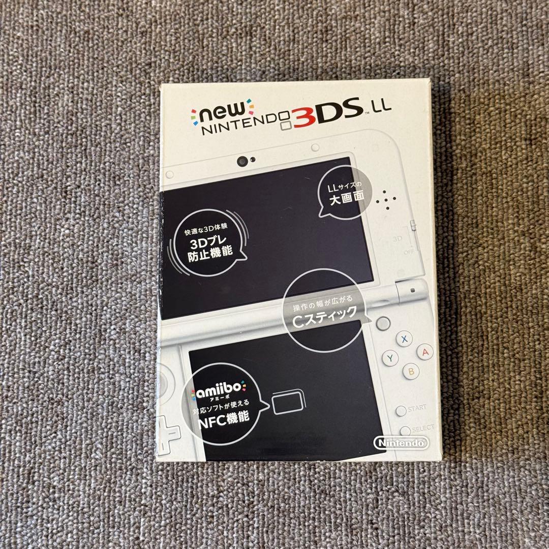 【美品】Newニンテンドー3DS LL パールホワイト 上IPS搭載