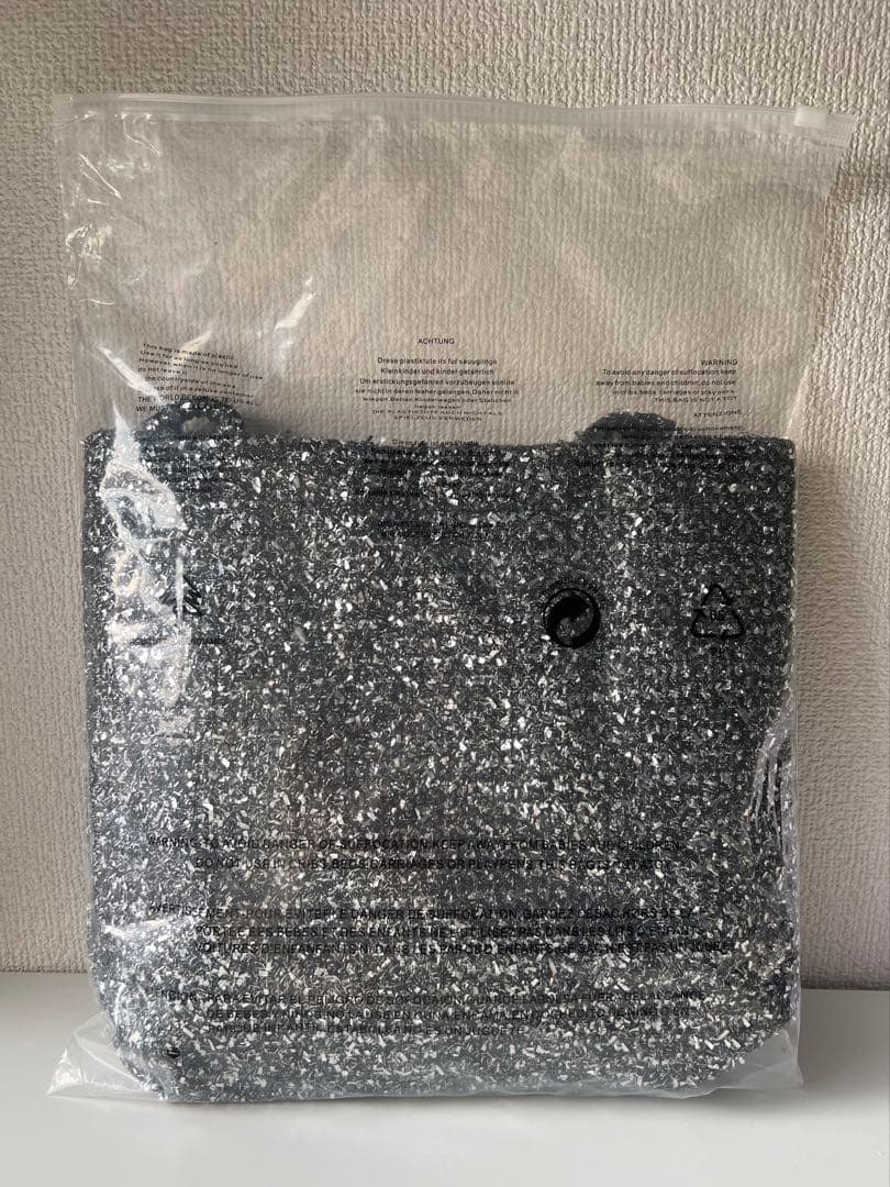 CHANELシャネル ココマークツイードスパンコール トートバッグ ダークグレー