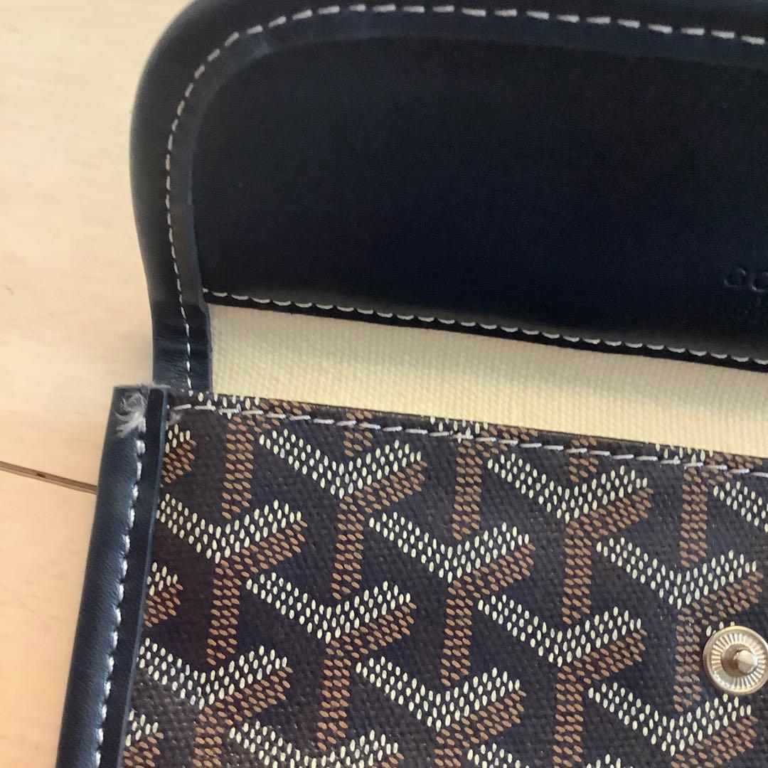 ゴヤール GOYARD サンルイ 付属 ポーチ ネイビー ヘリンボーン