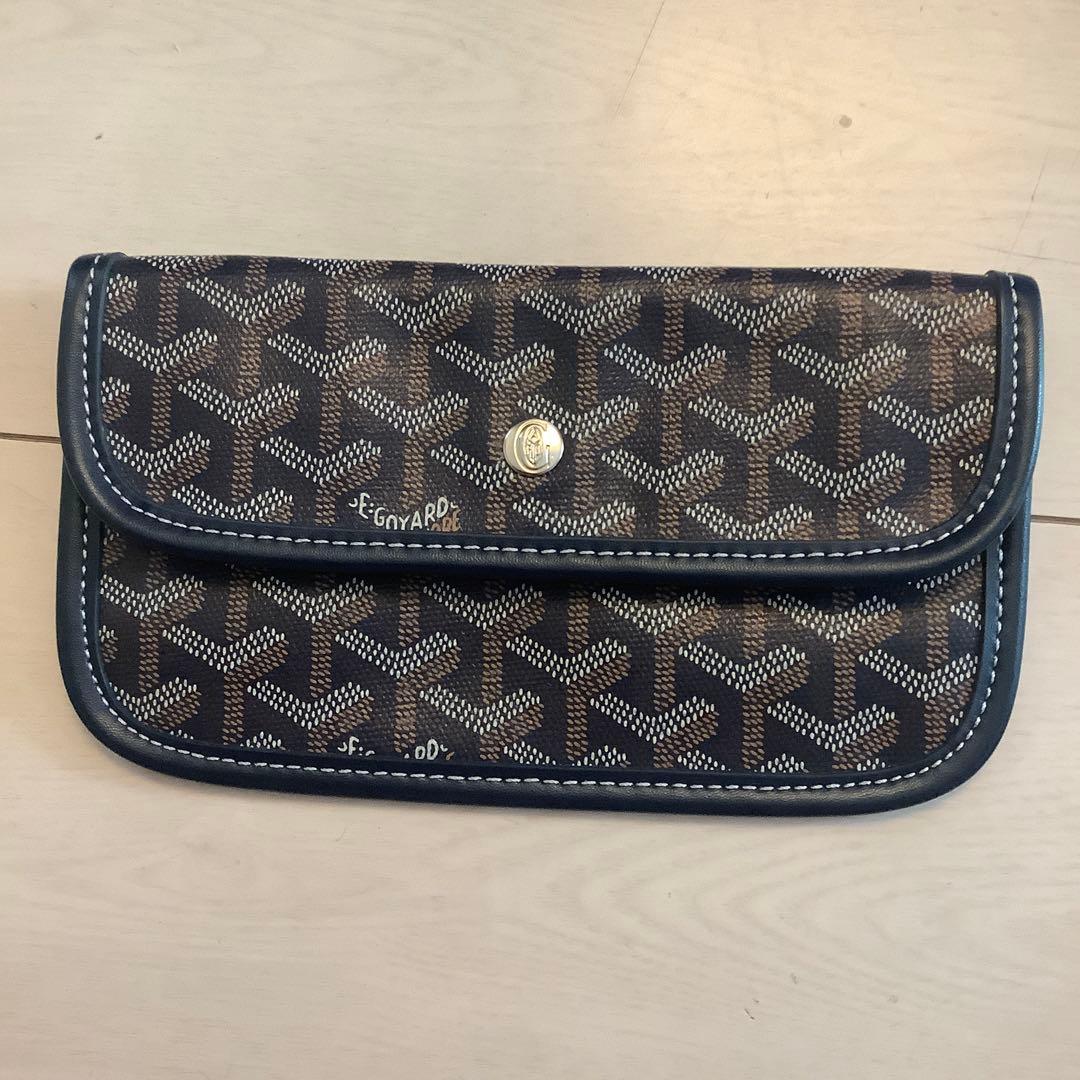 ゴヤール GOYARD サンルイ 付属 ポーチ ネイビー ヘリンボーン