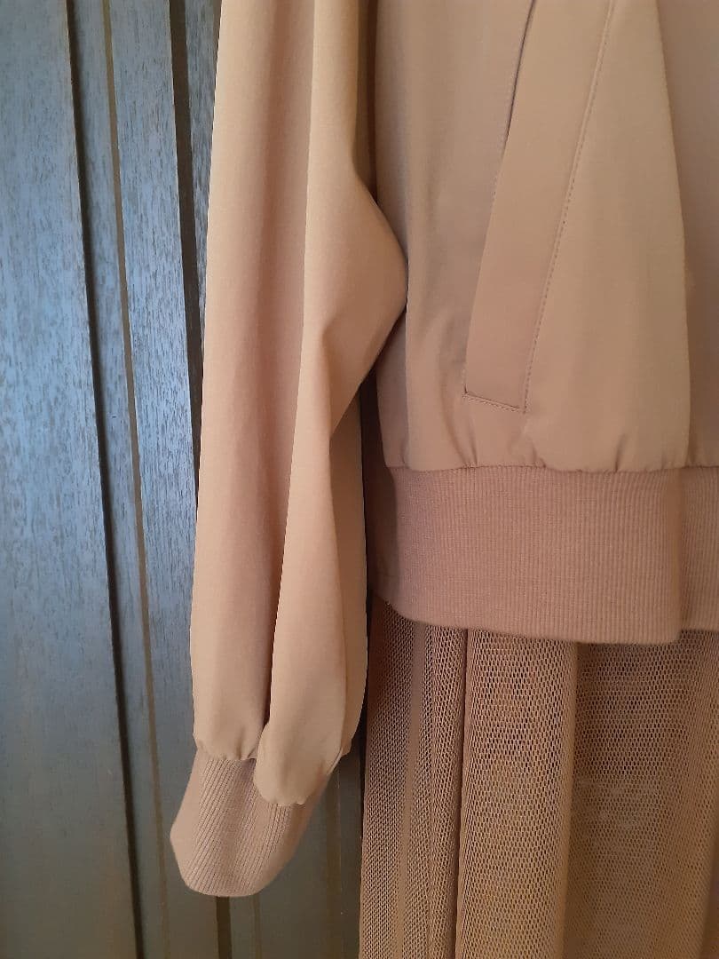 【クールカレアン】キャメル ジャンパー・ブルゾン メッシュジレ付き