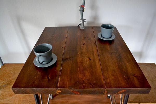 テーブル・机 Antique Cafe table 60 iron leg