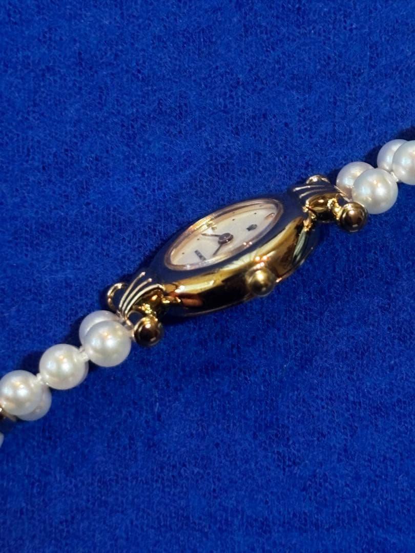 MIKIMOTO ミキモトJAL オーバルブレスレットウォッチ　電池交換済