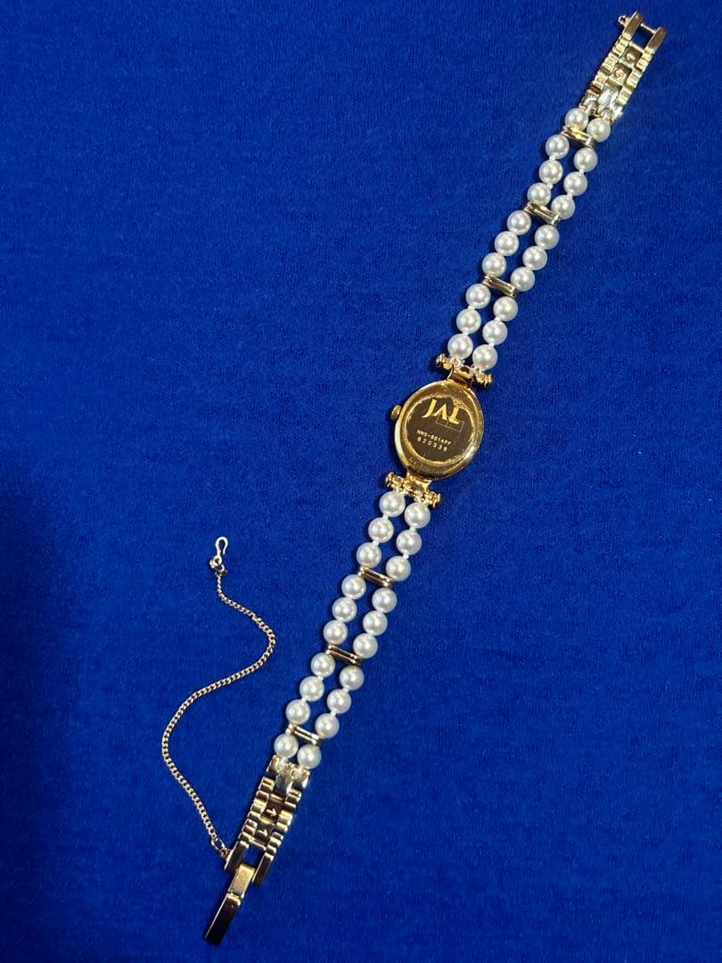 MIKIMOTO ミキモトJAL オーバルブレスレットウォッチ　電池交換済