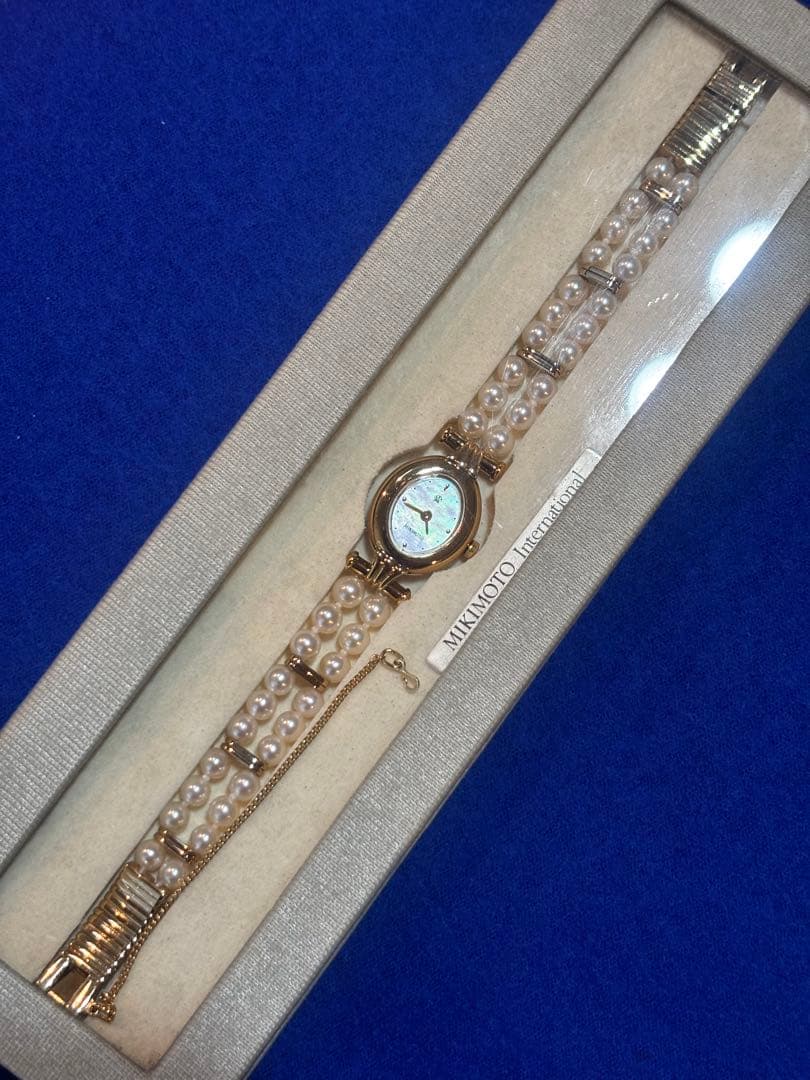 MIKIMOTO ミキモトJAL オーバルブレスレットウォッチ　電池交換済