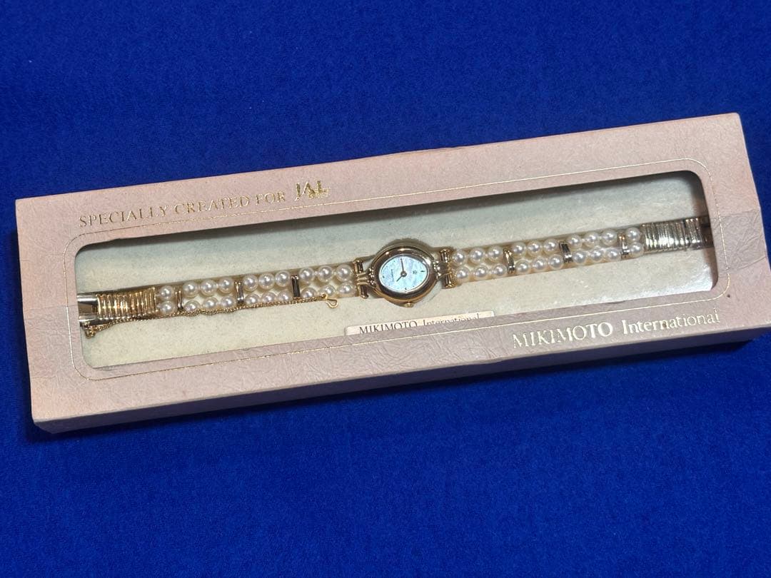 MIKIMOTO ミキモトJAL オーバルブレスレットウォッチ　電池交換済