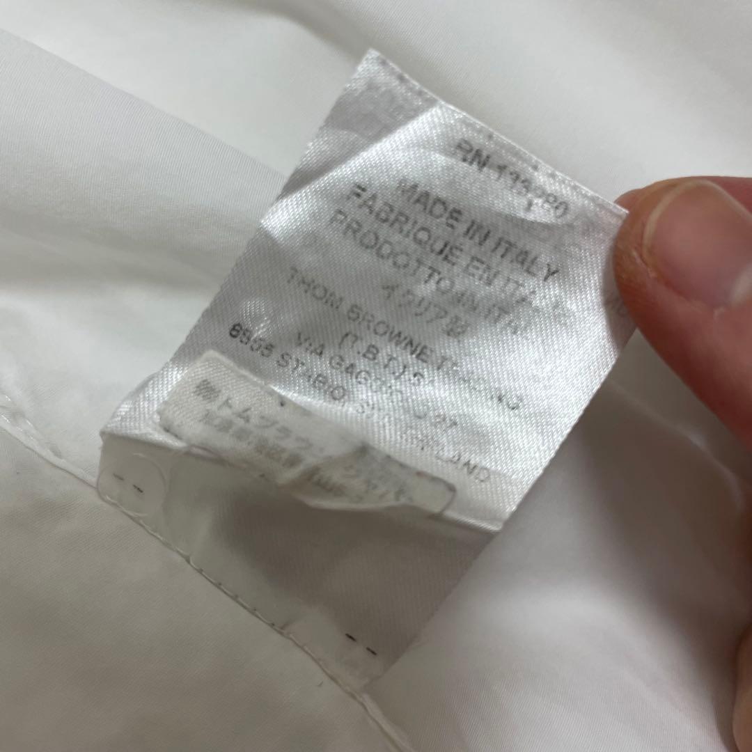 【美品】トムブラウン シャツワンピース ホワイト Mサイズ トリコロール