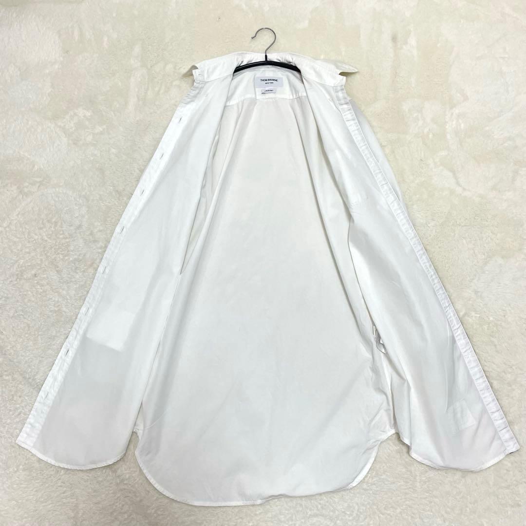 【美品】トムブラウン シャツワンピース ホワイト Mサイズ トリコロール