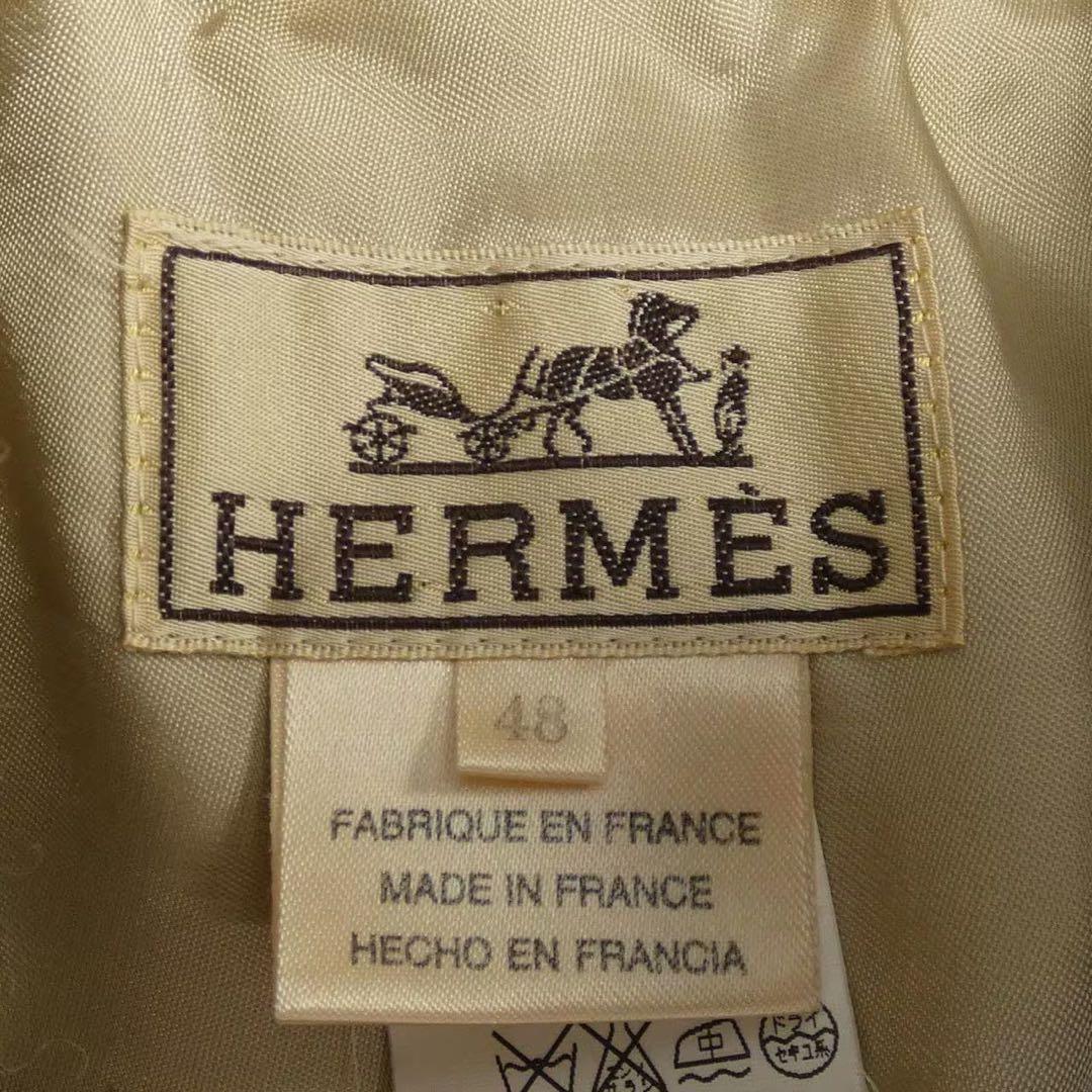 HERMES エルメス　ロゴ入り　厚手ピーコート