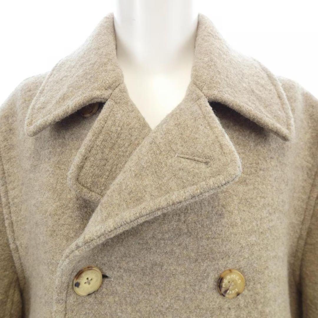 HERMES エルメス　ロゴ入り　厚手ピーコート