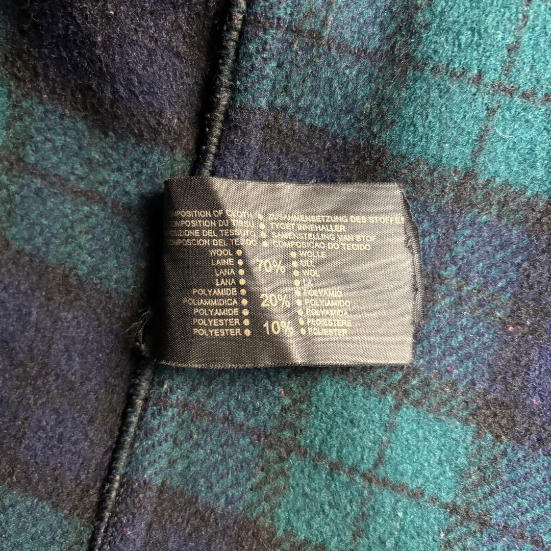 美品✨グローバーオール ダッフルコート 英国製 チェック ブラック 40 L