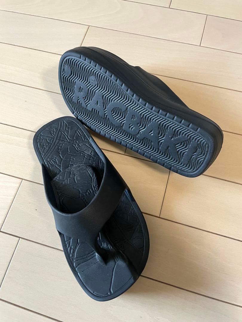 【Racbaki】ラクバキ イージーサンダルブラック　Sサイズ