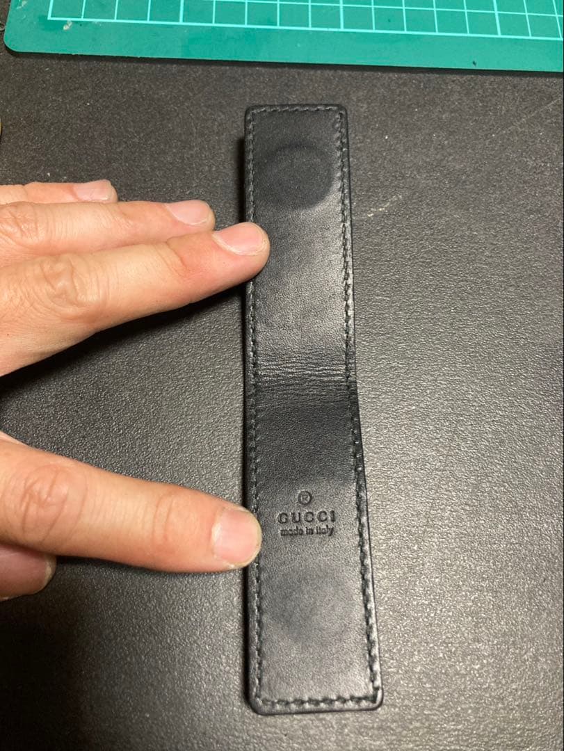 グッチ アニマリエ マネークリップ タイガー キャット レザー ブラック