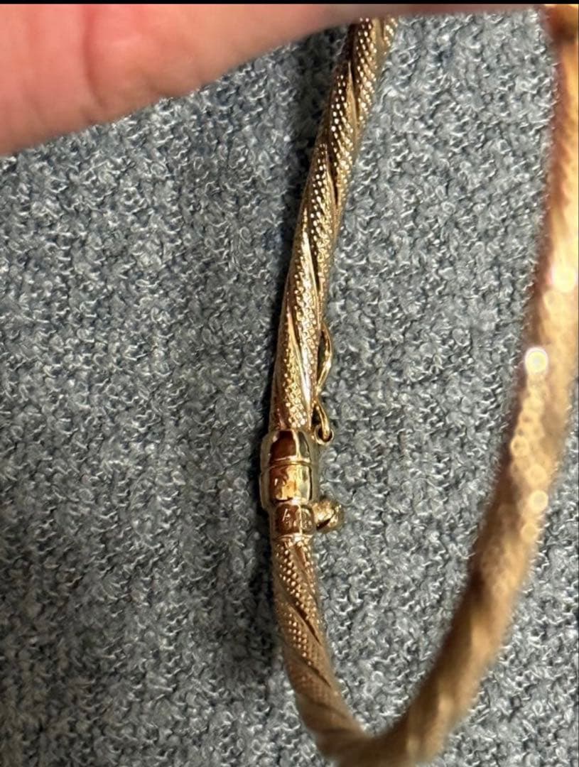 みいこ　K9製　ツイストデザイン　ブレス　金　喜平　純金　22K