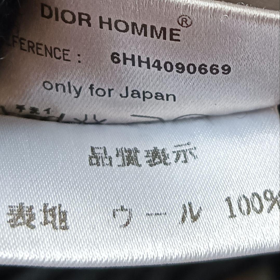 ディオールオム 06AW バイカラー　ロングマフラー グレー ブラック フリンジ