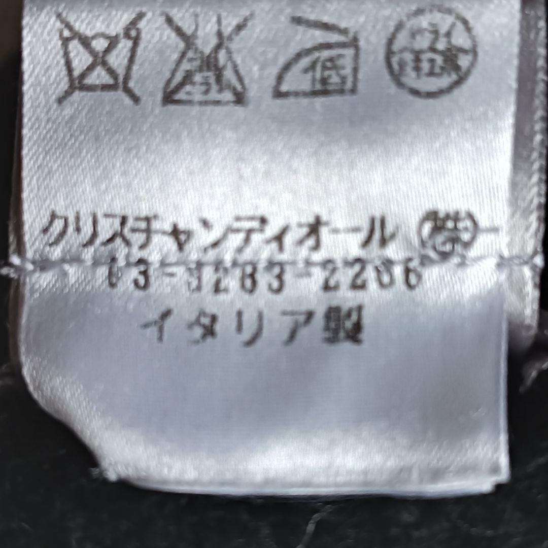 ディオールオム 06AW バイカラー　ロングマフラー グレー ブラック フリンジ