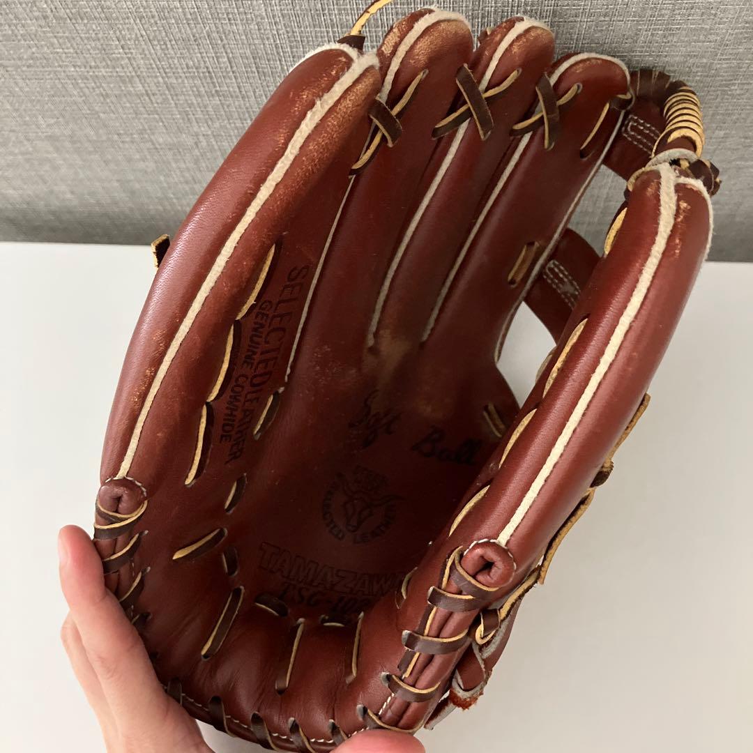 左利き ブラウン 硬式グローブ レザー製