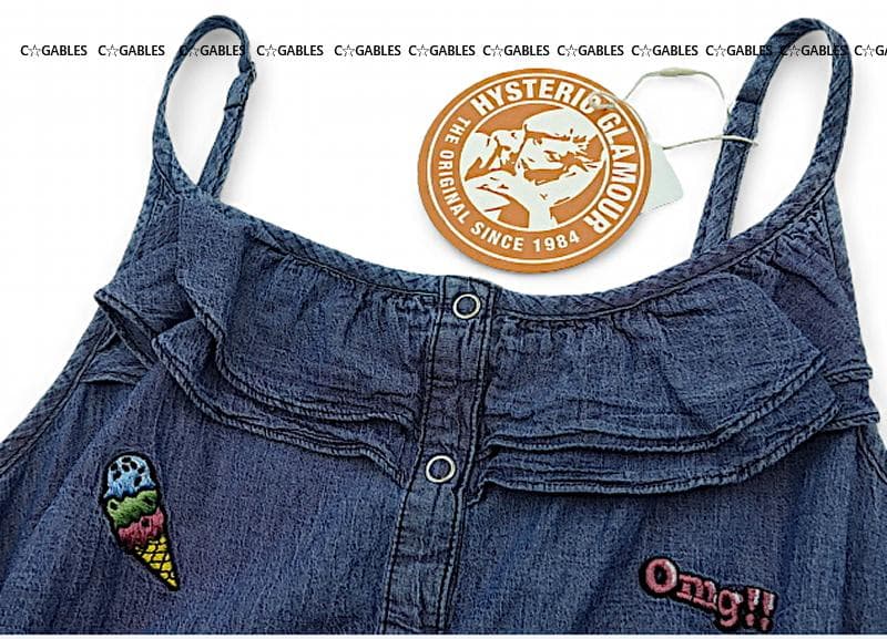 新品　ヒステリックグラマー　フリル＆刺繍 キャミオールインワン