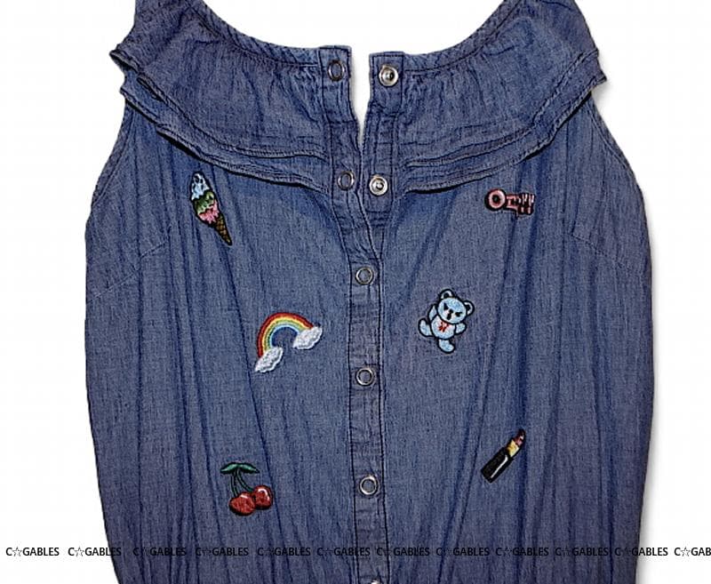 新品　ヒステリックグラマー　フリル＆刺繍 キャミオールインワン