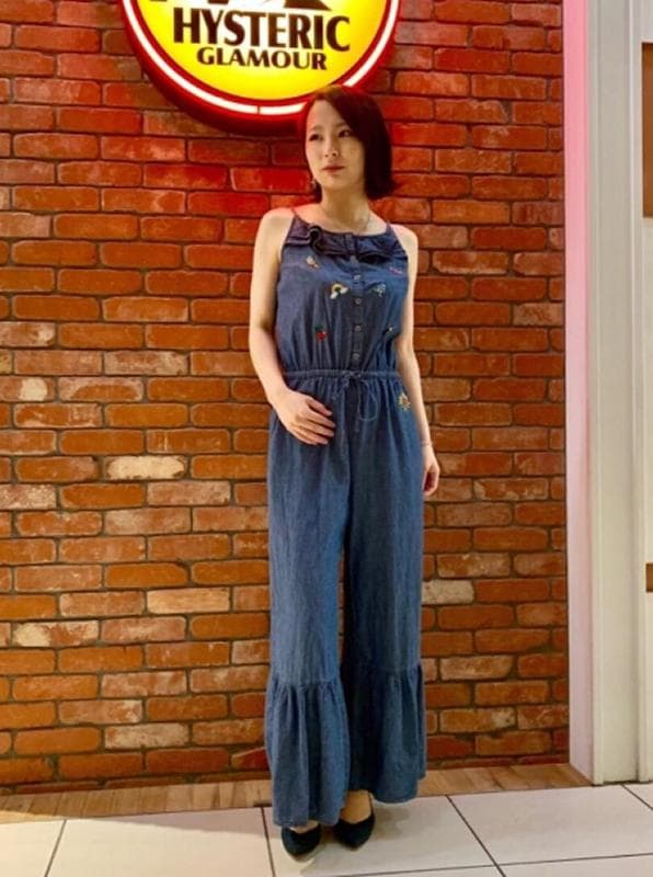 新品　ヒステリックグラマー　フリル＆刺繍 キャミオールインワン