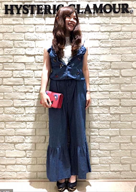 新品　ヒステリックグラマー　フリル＆刺繍 キャミオールインワン