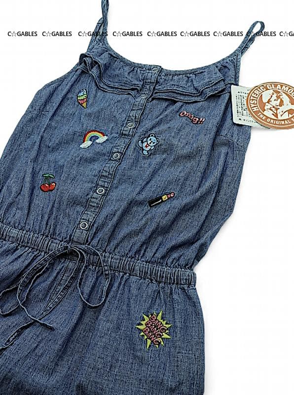 新品　ヒステリックグラマー　フリル＆刺繍 キャミオールインワン