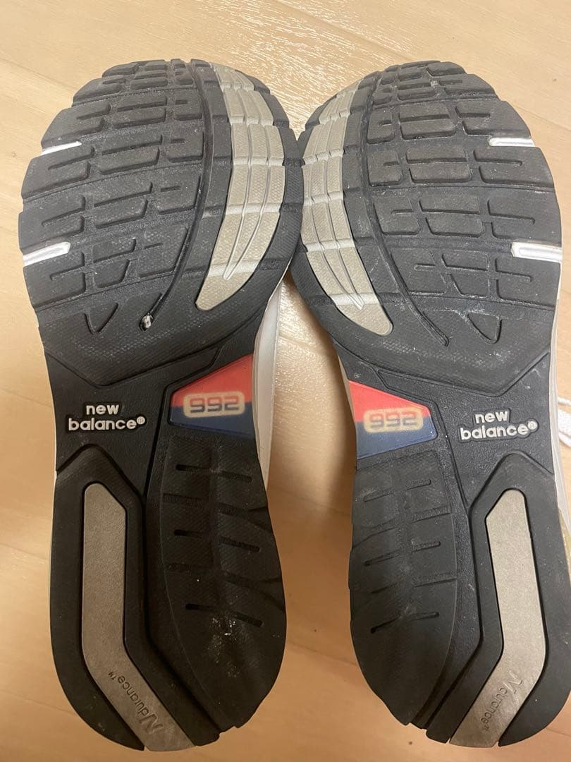 ニューバランスM992EC24.5ホワイトブルーメイドインUSA
