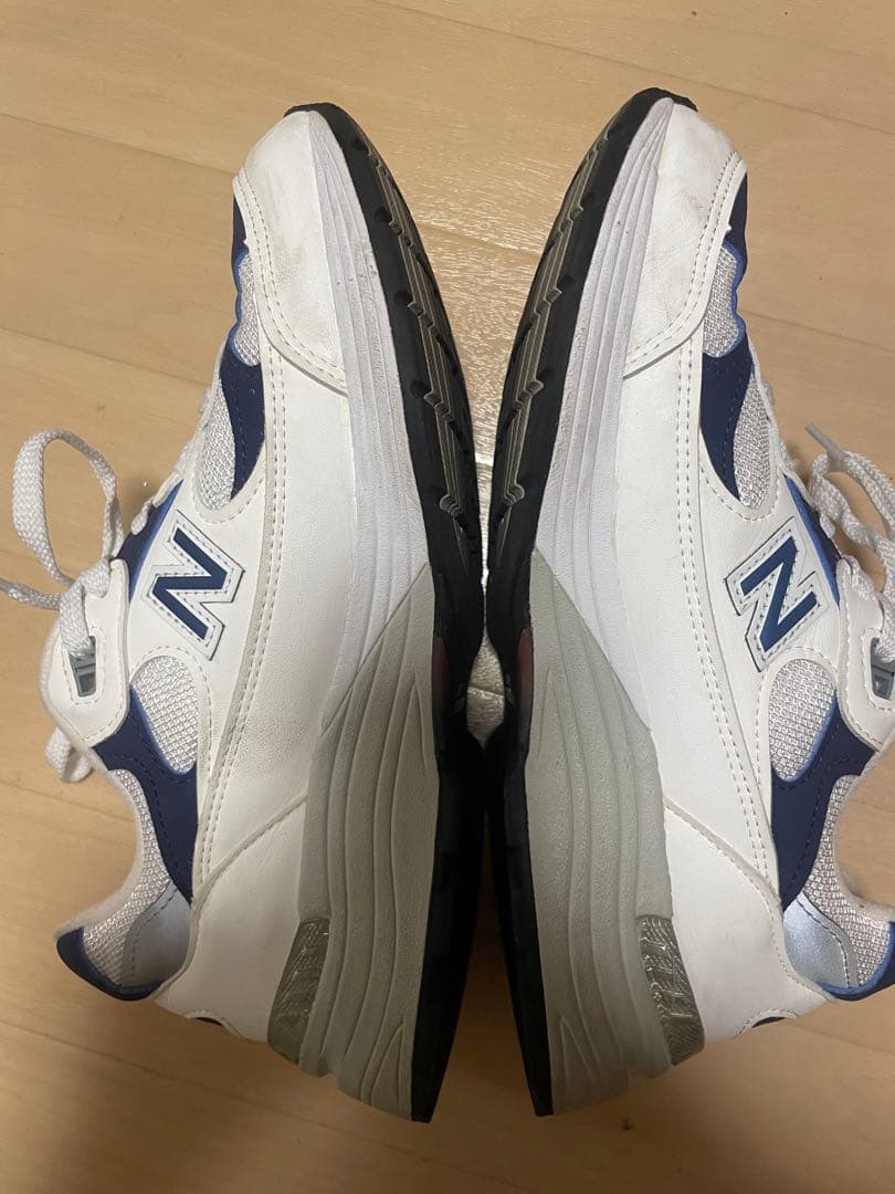ニューバランスM992EC24.5ホワイトブルーメイドインUSA