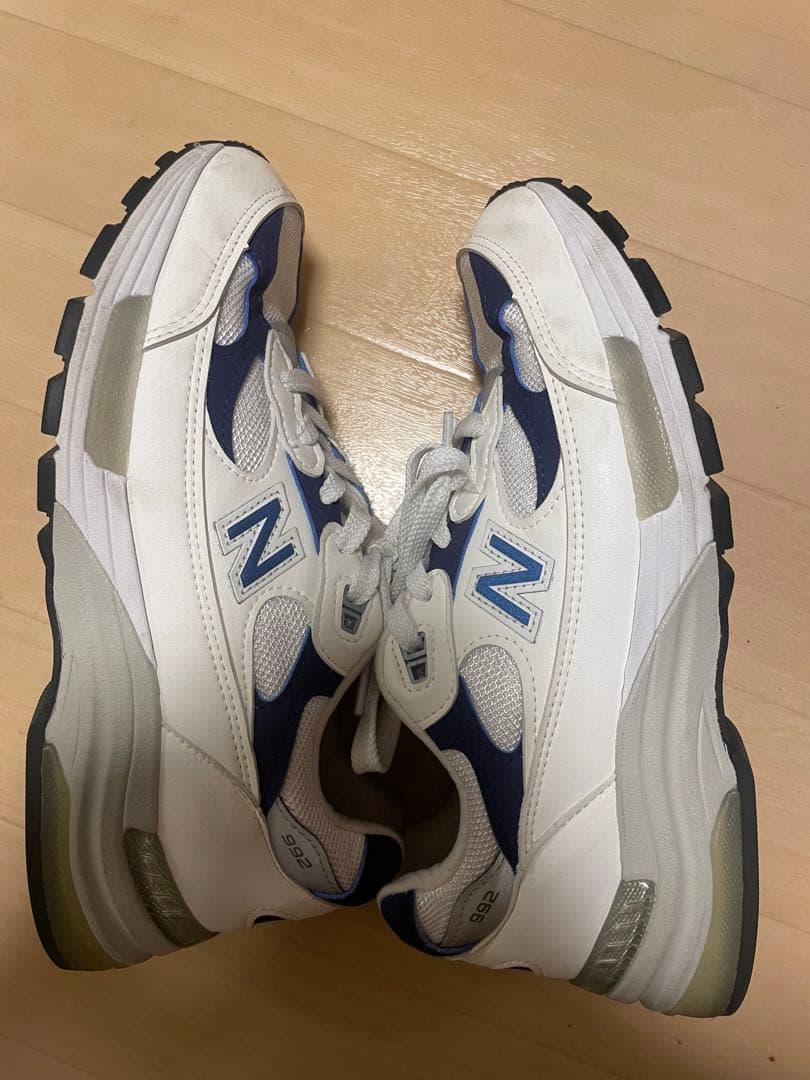 ニューバランスM992EC24.5ホワイトブルーメイドインUSA