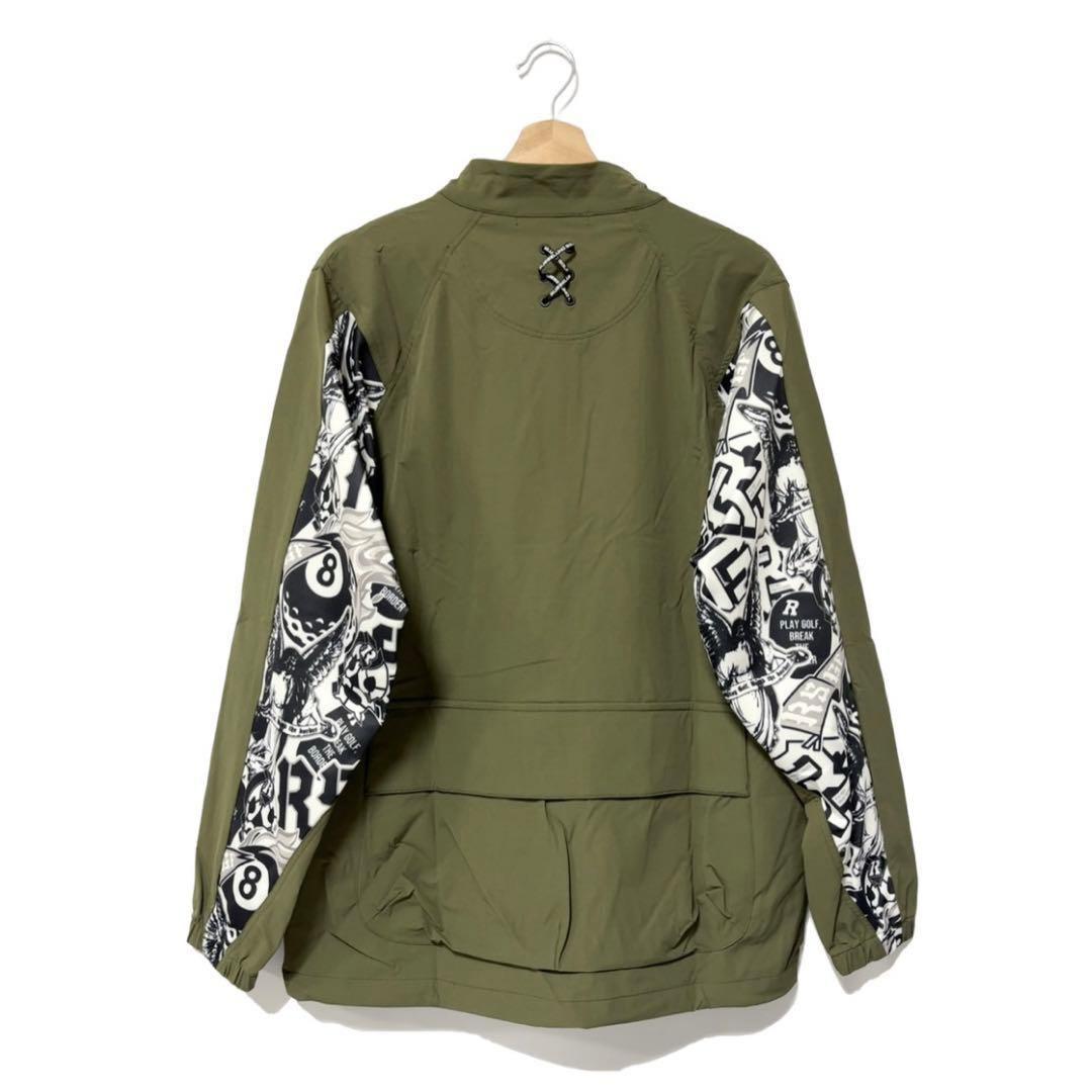 新品 ラッセルノ ゴルフ ハーフジップ プルオーバー ブルゾン カーキ L 5