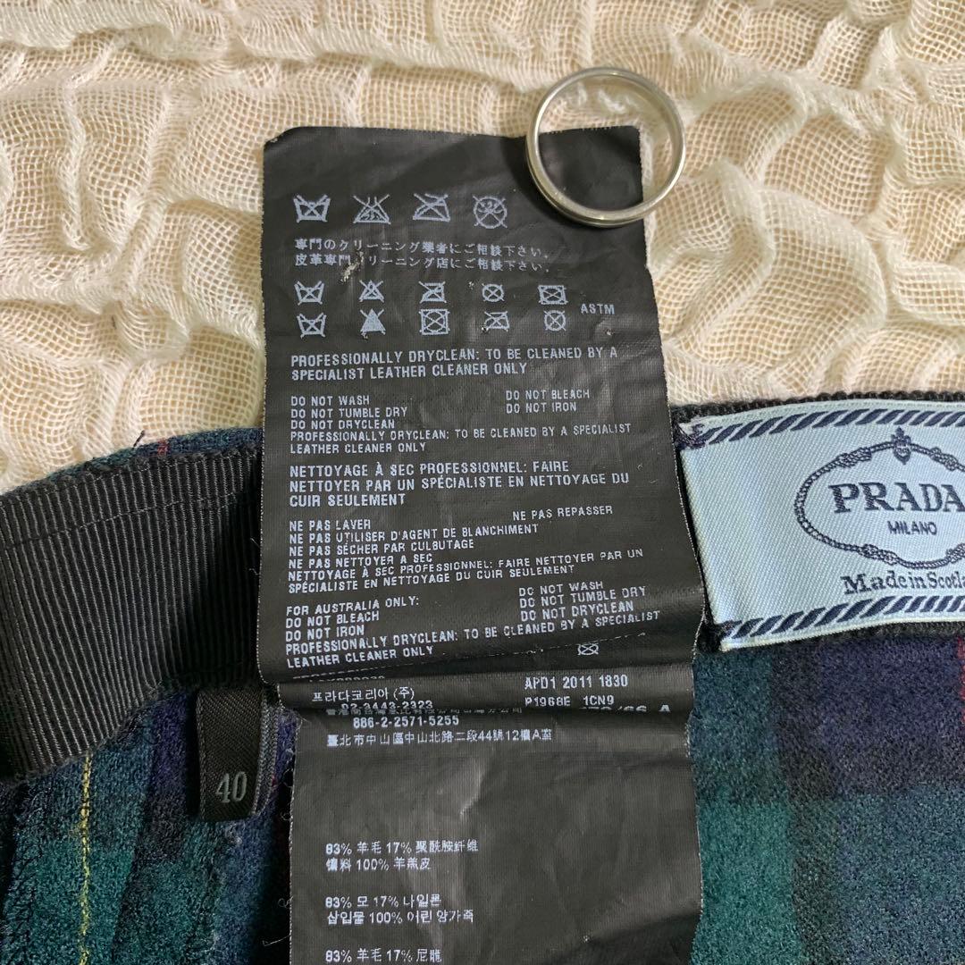 PRADA プラダ　チェック プリーツ ミニスカート サイズ40
