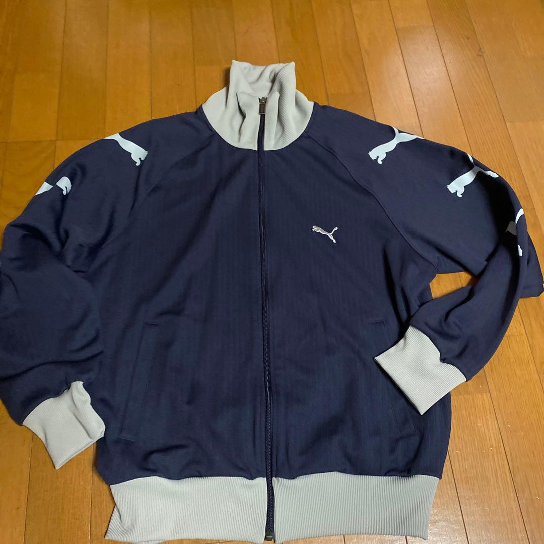 Puma ジャージ上下セット ネイビー3連ロゴ　良品