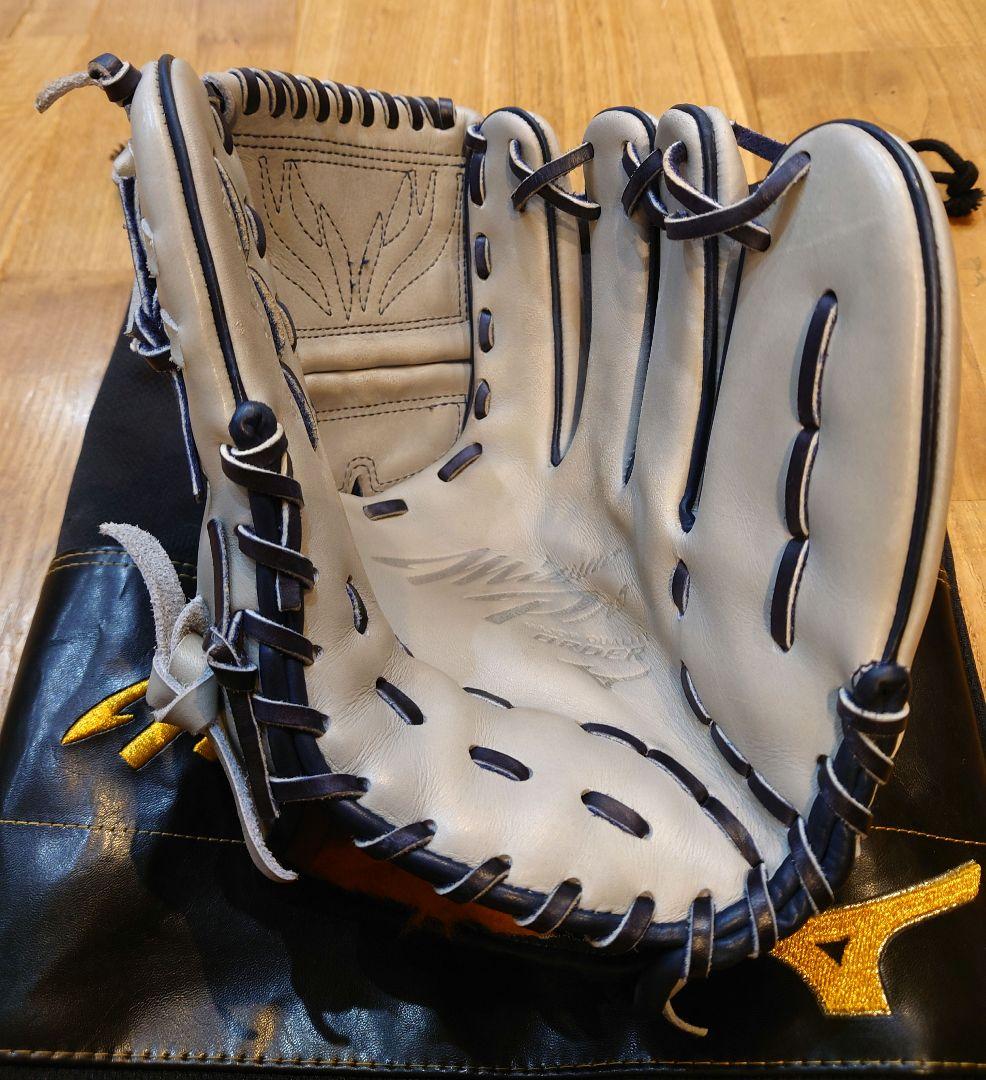 ミズノプロ オーダー 軟式 投手 グレー