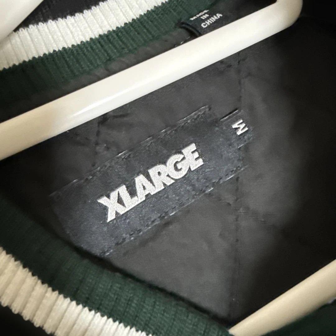 XLARGE スタジャン 緑/白 Mサイズ
