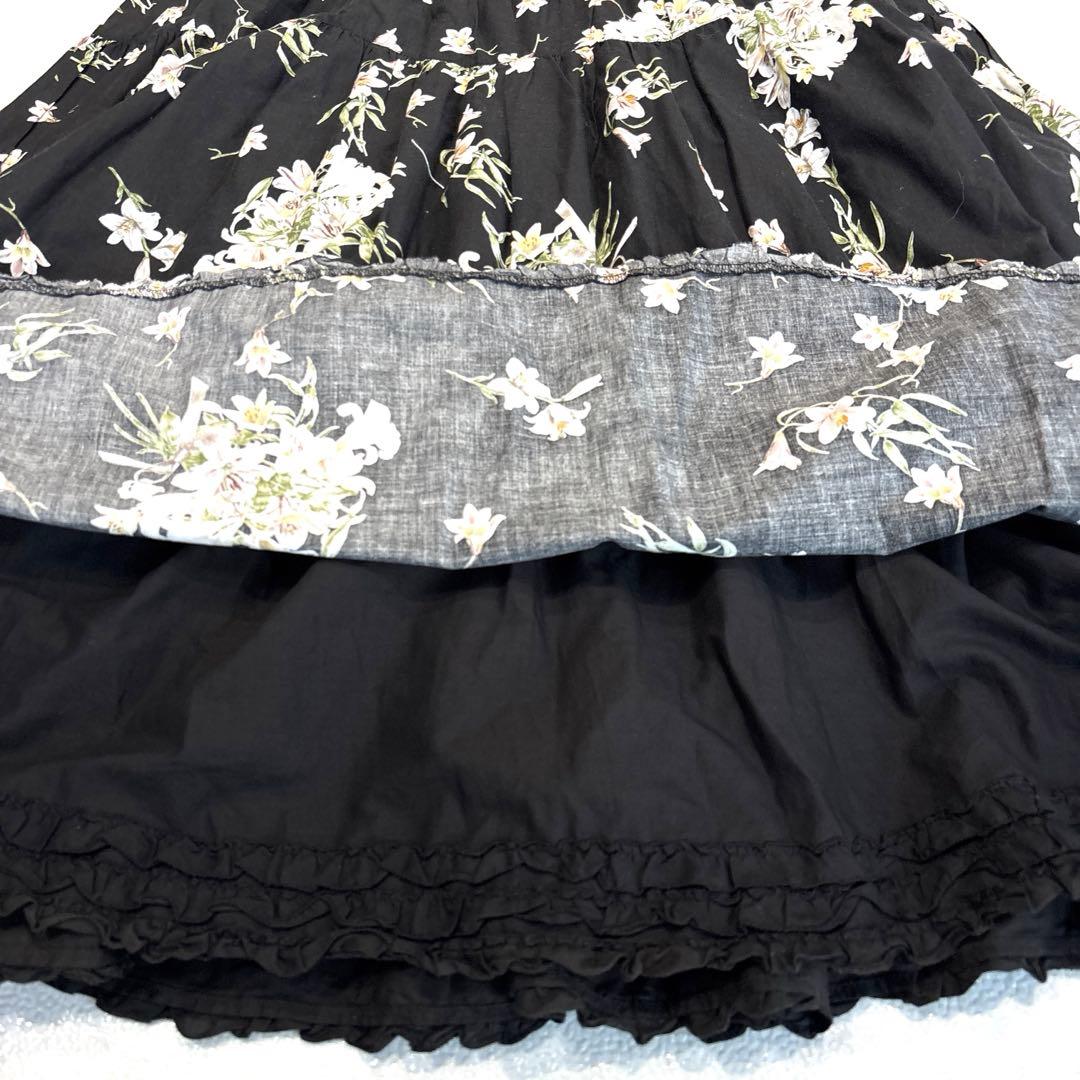 【極美品/21年モデル】ピンクハウス　ロングワンピース　リリー　フリル　リボン