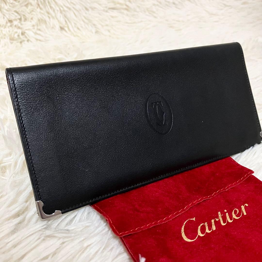 【未使用級】 カルティエ マストライン 二つ折り 保存袋付き