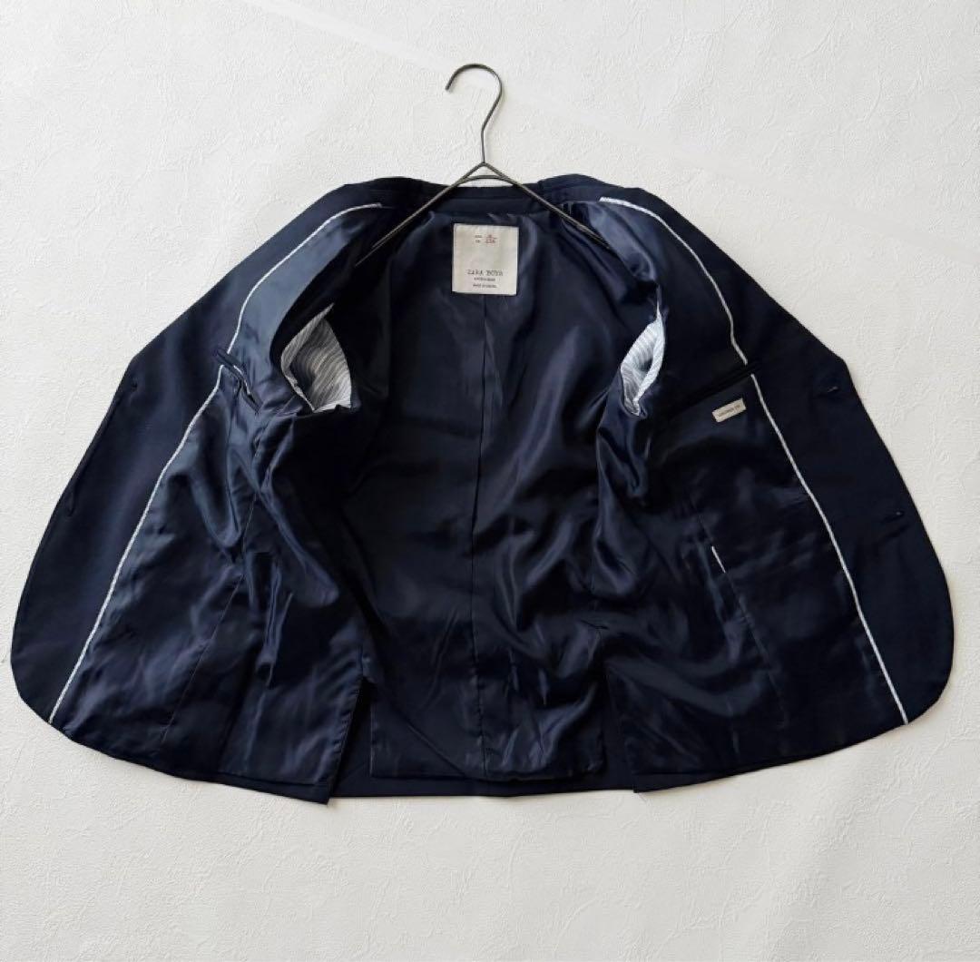 ZARA ネイビー スーツ シャツ ネクタイ ローファー　セット