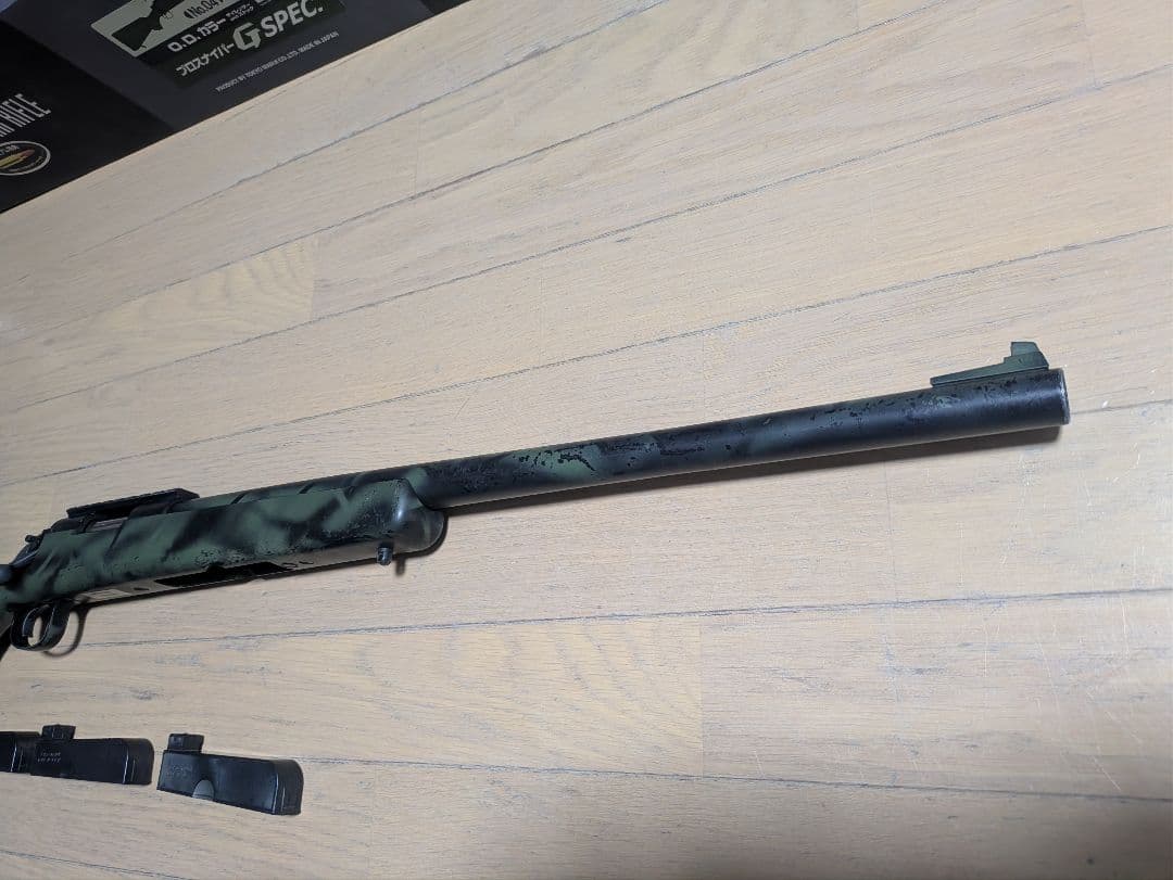 東京マルイVSR10リアルショック迷彩塗装スコープ予備マグ付サバゲー