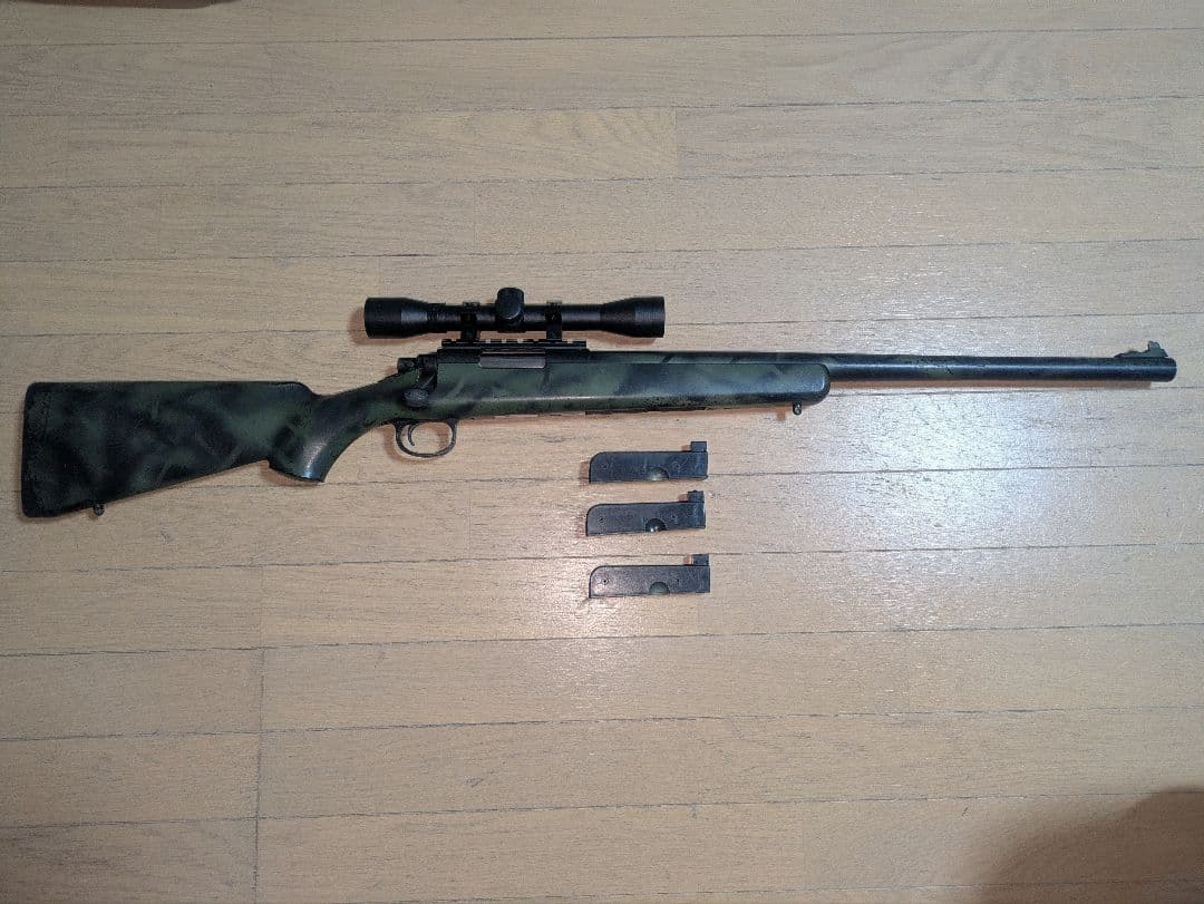 東京マルイVSR10リアルショック迷彩塗装スコープ予備マグ付サバゲー