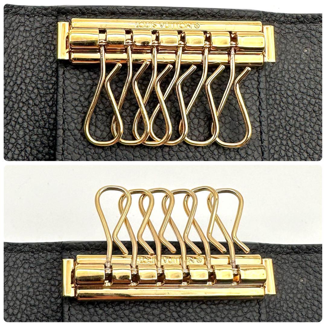 【超極美品】ルイヴィトン アンプラント ミュルティクレ6 ブラックキーケース