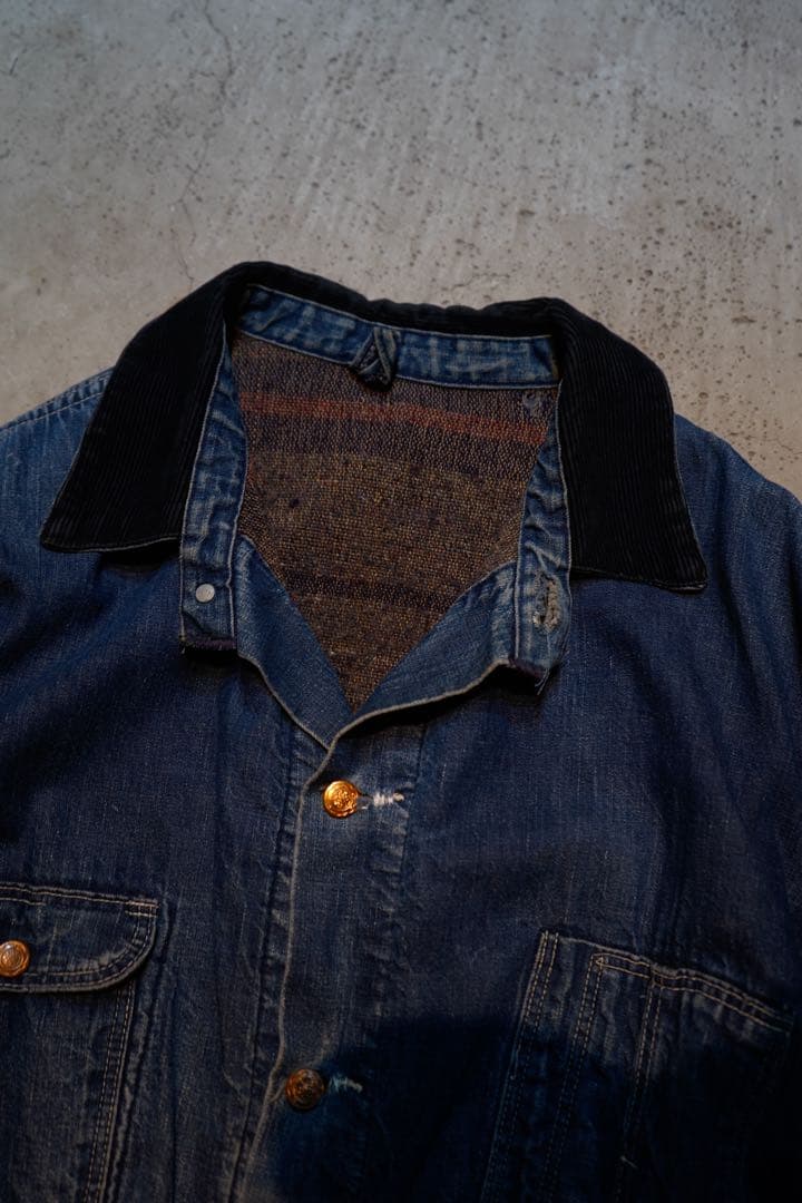 60's デニムカバーオール　ボロ