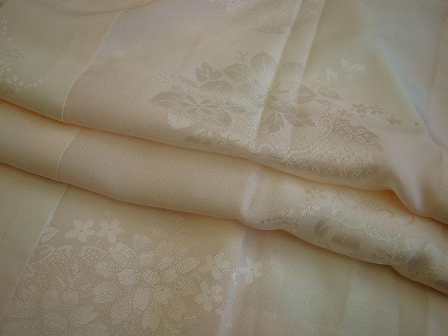 倫子地 振袖用 長襦袢 正絹居敷当て付 未使用155cm～160cm Jｓ659