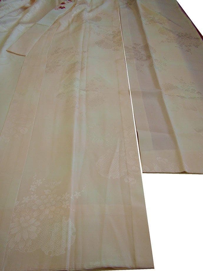 倫子地 振袖用 長襦袢 正絹居敷当て付 未使用155cm～160cm Jｓ659