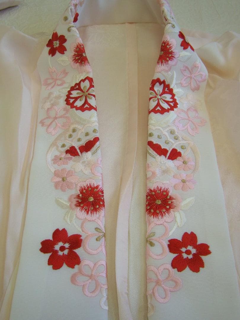 倫子地 振袖用 長襦袢 正絹居敷当て付 未使用155cm～160cm Jｓ659