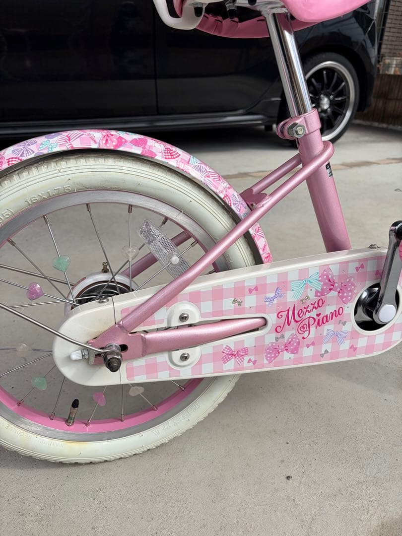 【引取限定】メゾピアノ　子供用自転車　16インチ　補助輪あり