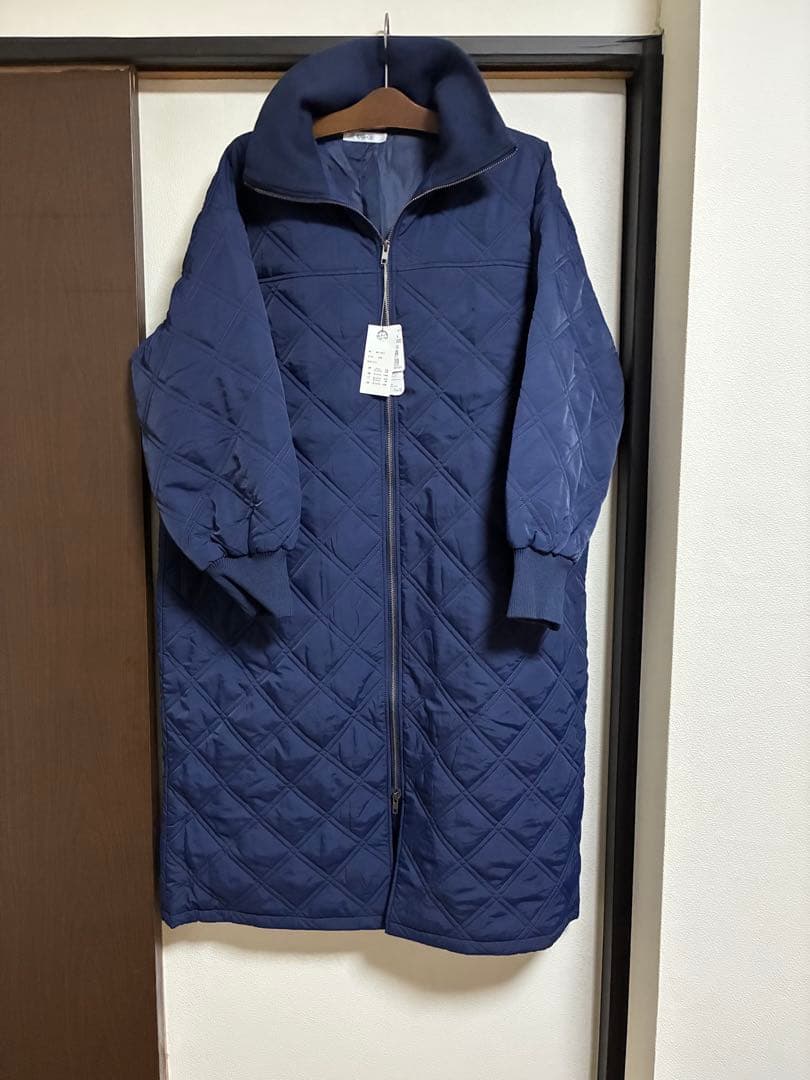 スコットクラブ系列TAIREEN ネイビー キルティング ロングコート M