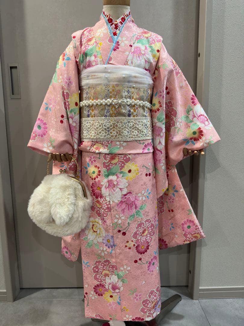 七五三用 花柄着物 フルセット