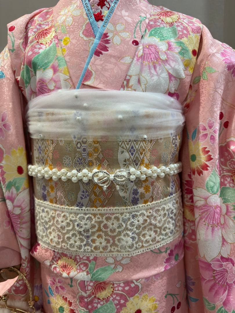 七五三用 花柄着物 フルセット